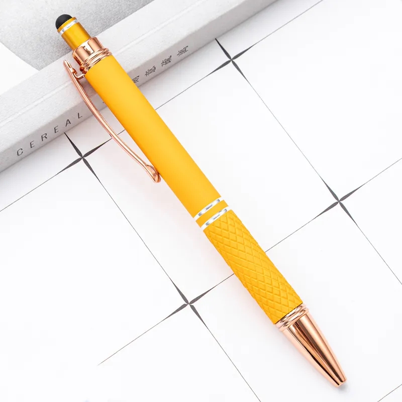 Quilted Grip Softy Metallic Stylus Rose Gold Pen 7