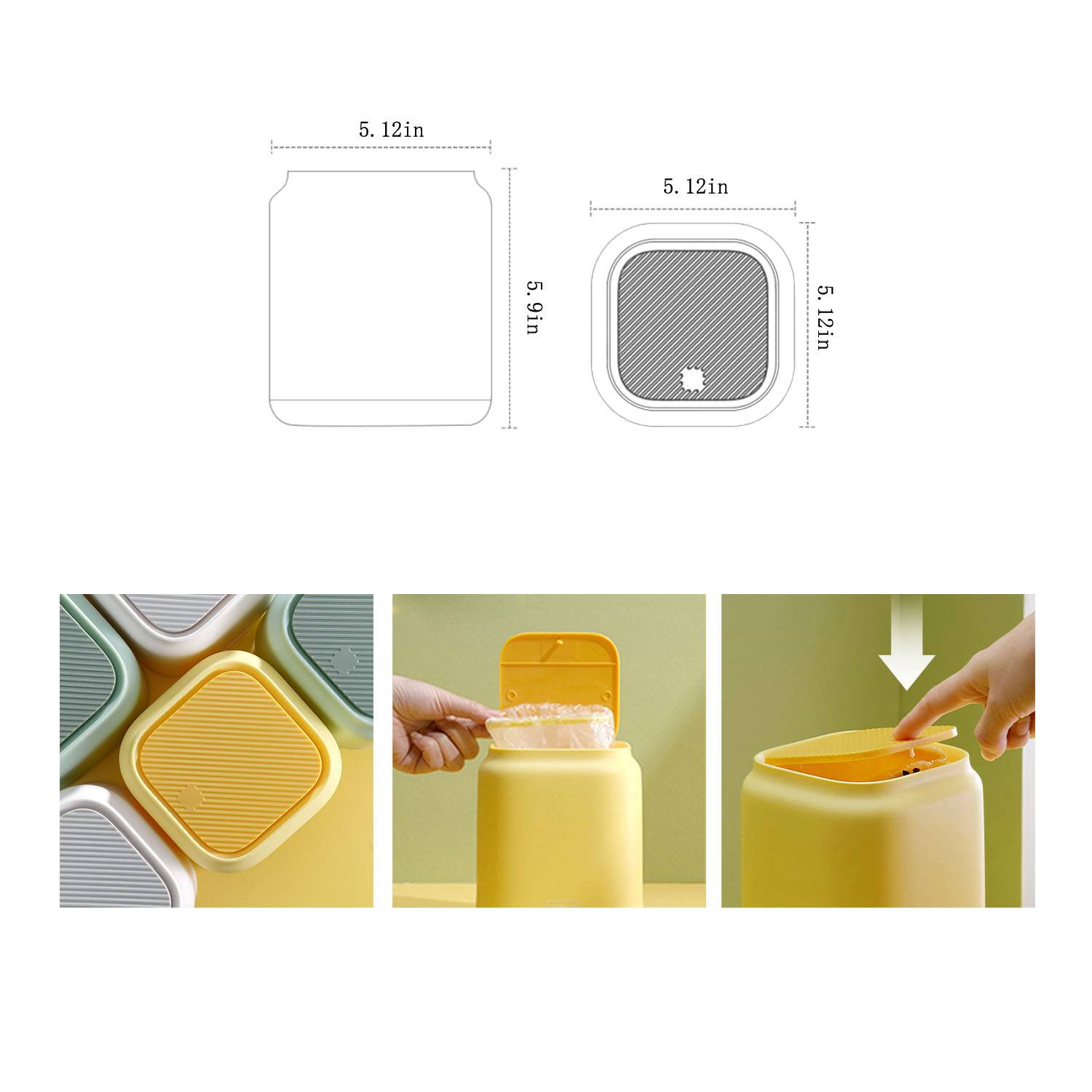 Mini Desktop Trash Can 2