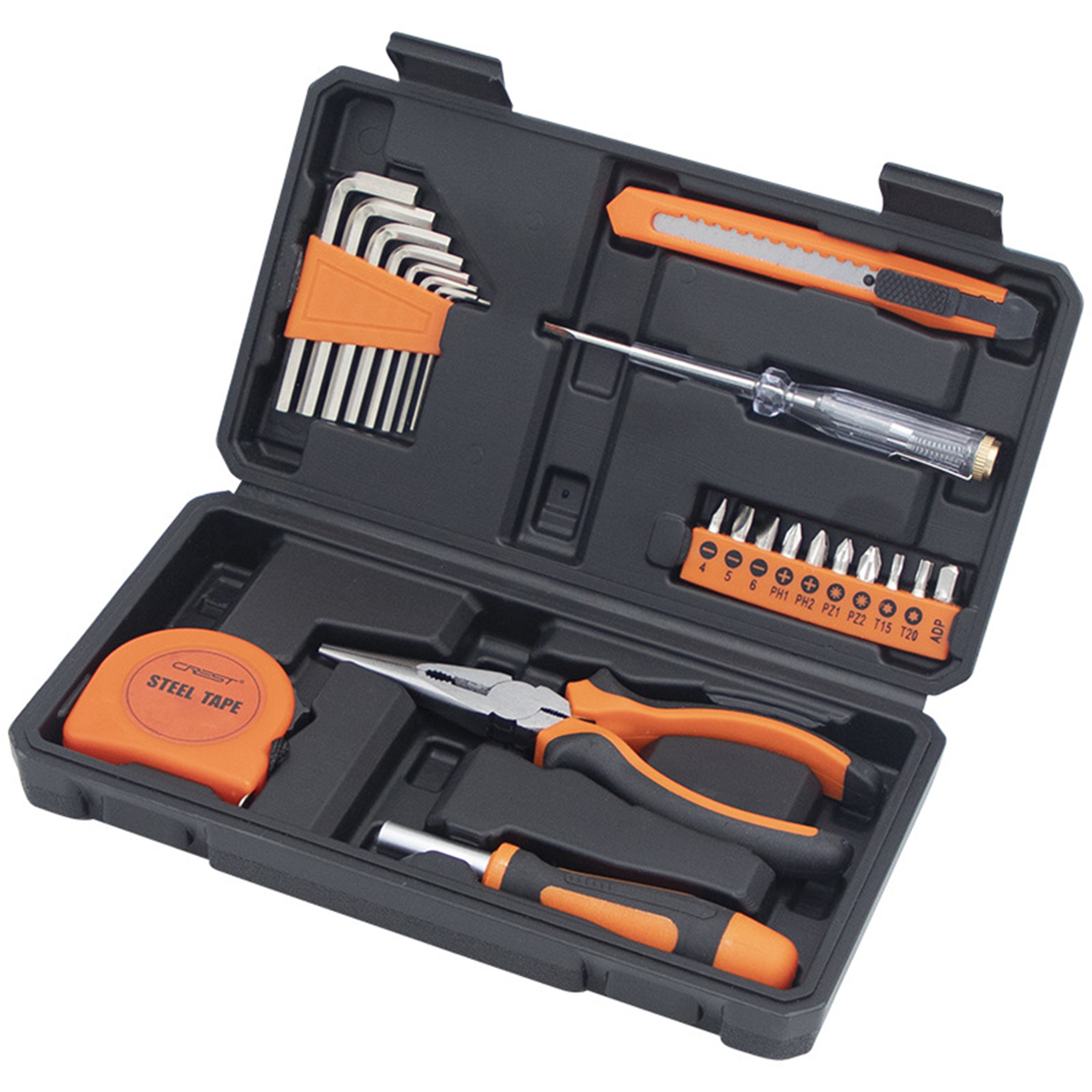 HandyPro 23pc Household Tool Set with Hex Wrench, Utility Knife, and Tape Measure 2