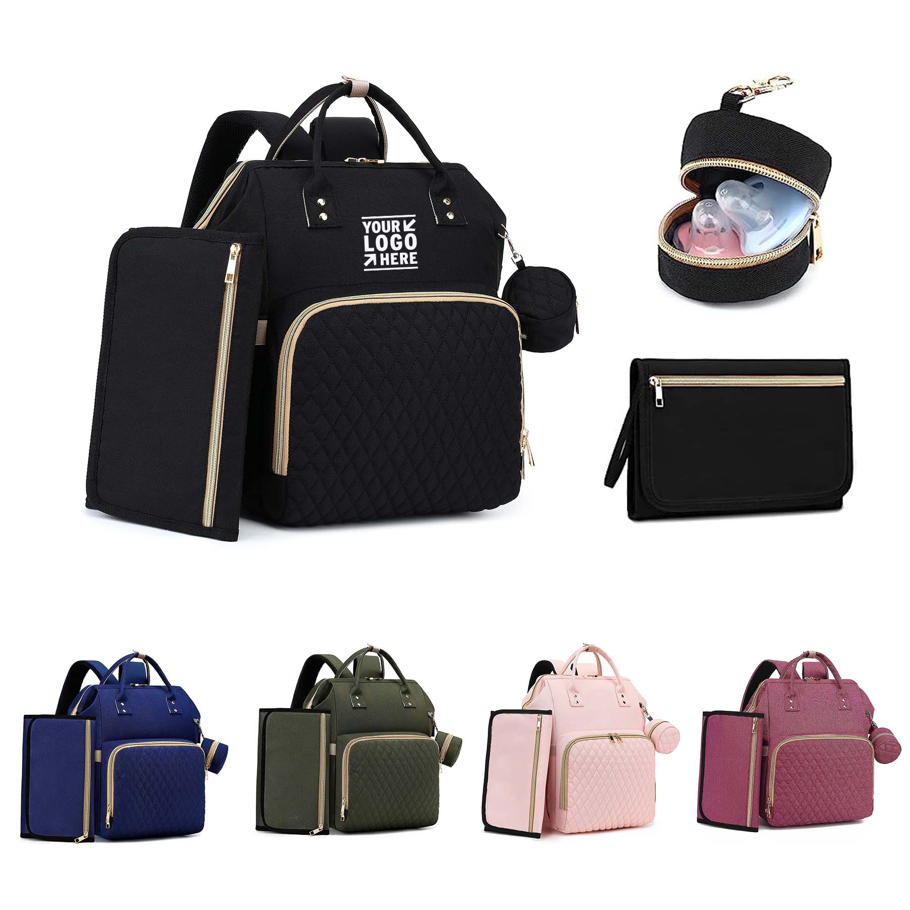 Baby Diaper Bag Backpack with Changing Pad 1