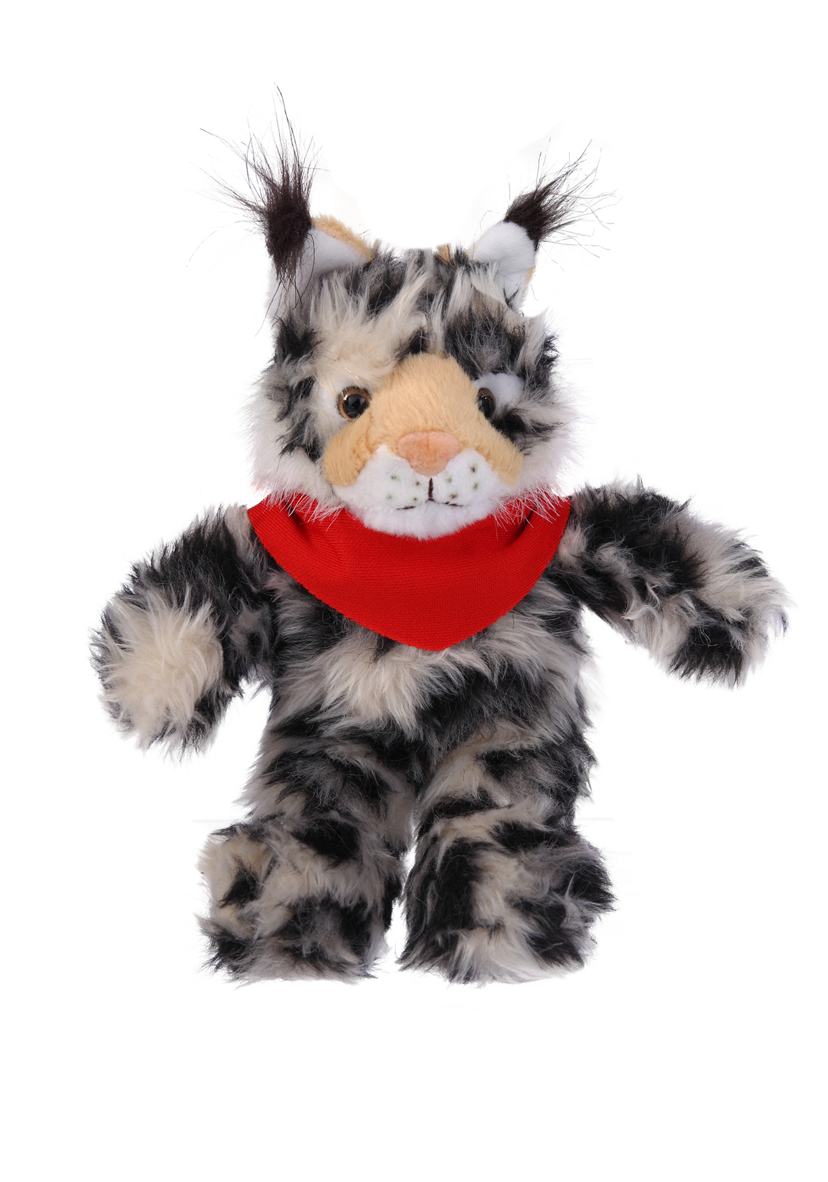 Soft Plush Stuffed Wild Cat (Lynx) with Bandana 8