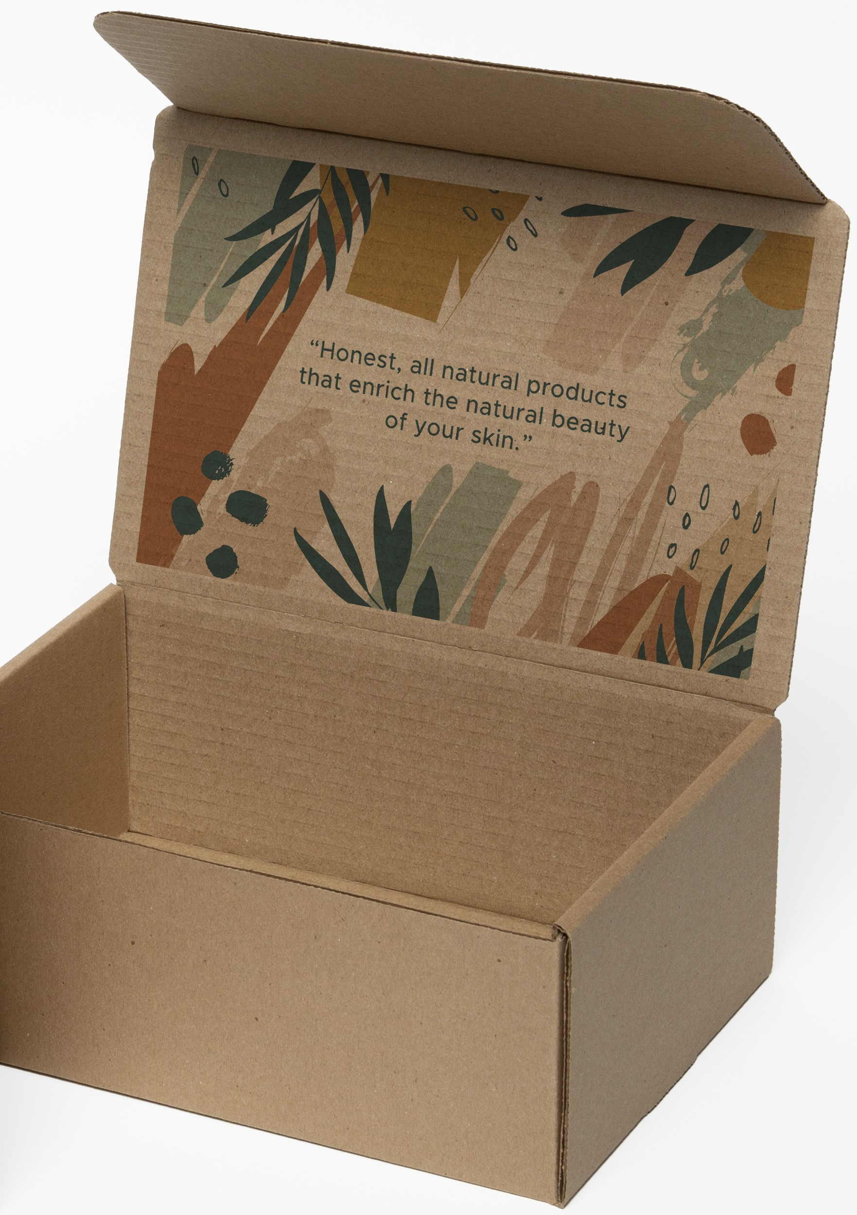 Full Color Natural Brown Display Mailer Box w/Inside Imprint 10" x 7" x 4"
