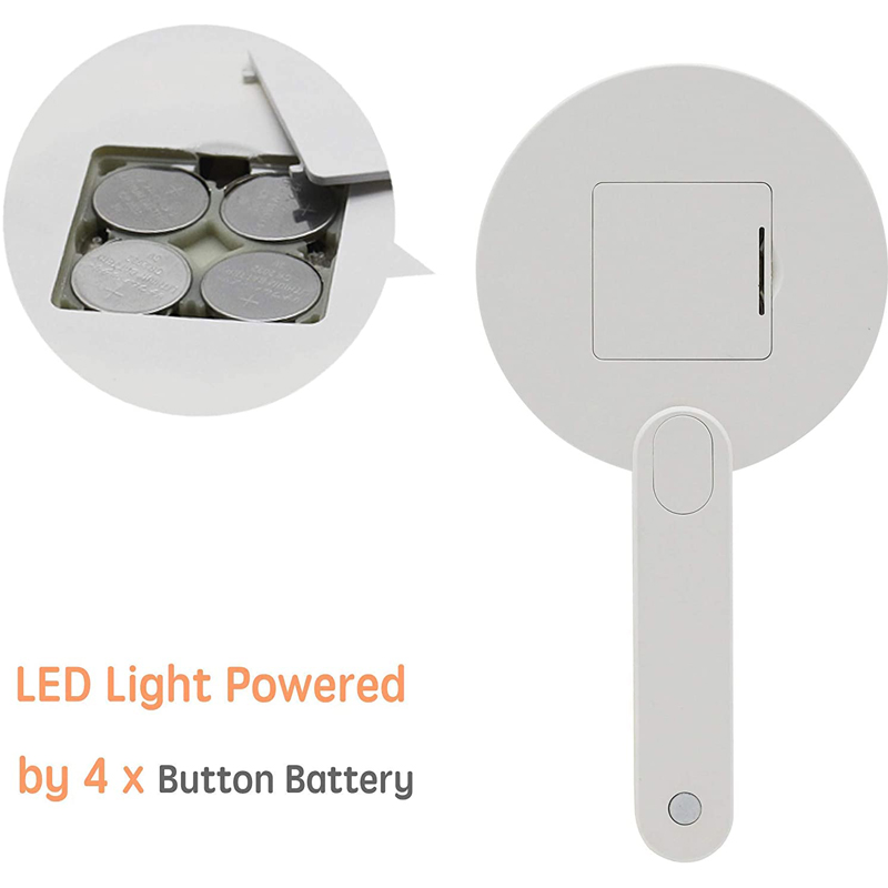 Travel Swivel Foldable Makeup Handheld LED Mirror 3