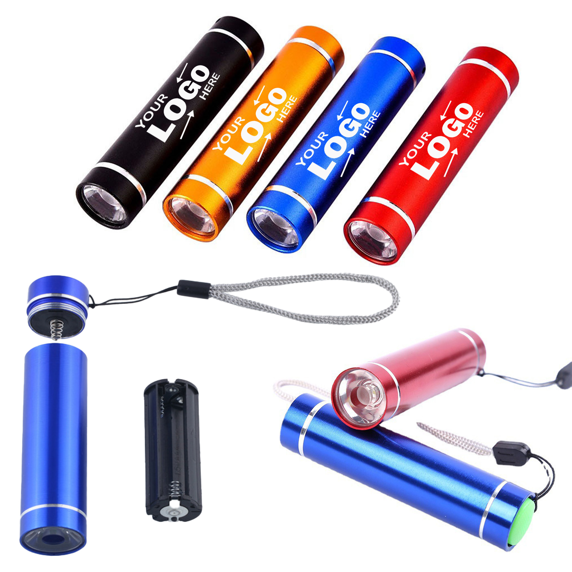 MOQ 50 LED Aluminum Alloy Flashlight 2