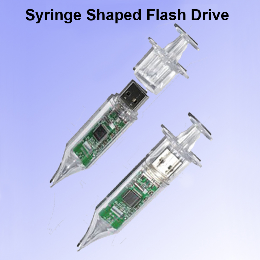 Syringe Shaped Flash Drive / USB -  32 GB Memory