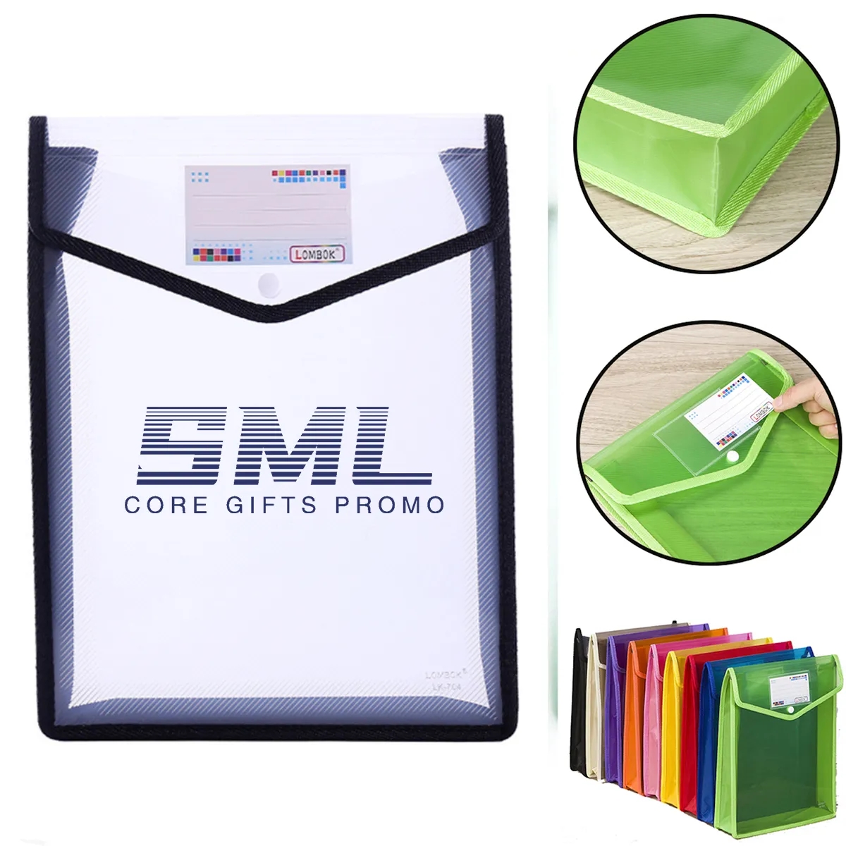 A4 Expandable Envelopes Plastic Document Folder with Button 1