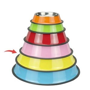 29cm Colorful Steel Pet Bowl Food Tray 16