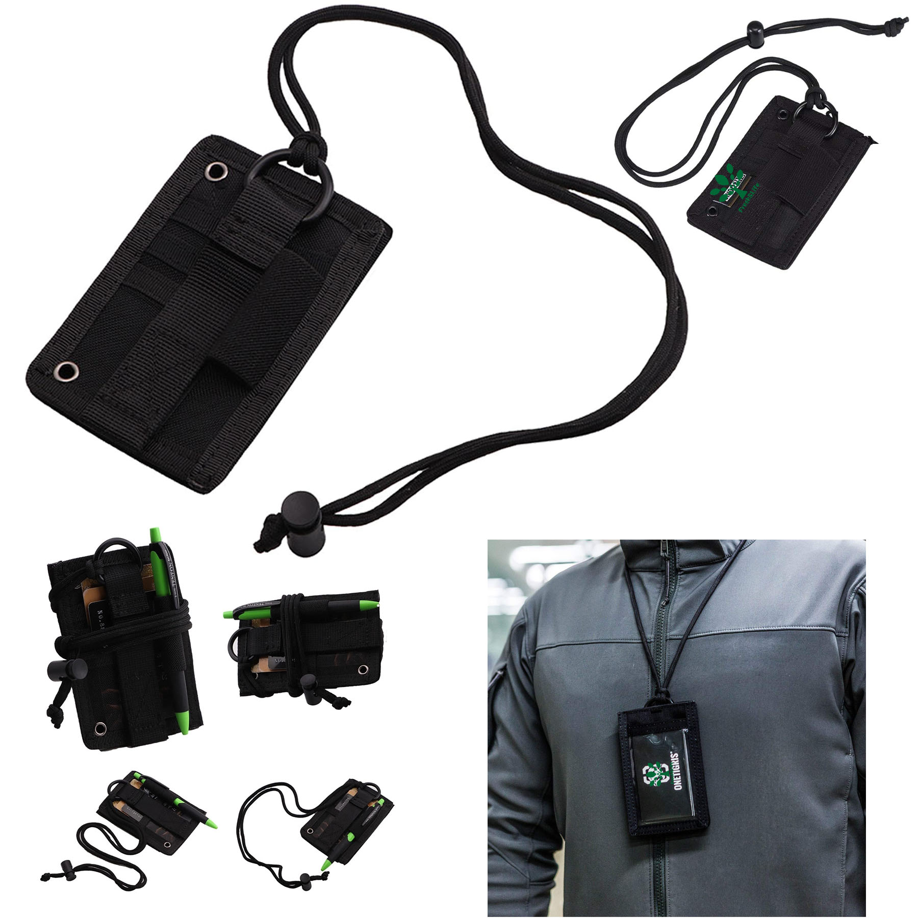 Tactical ID Card Holder Hook & Loop Patch Badge Holder