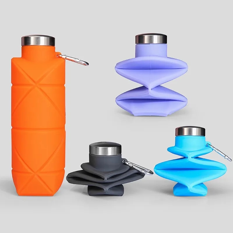 Customized silicone diamond shaped folding cup 3