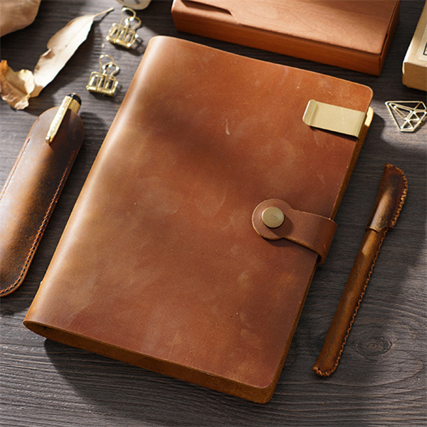 A5 Leather Retro Loose-Leaf Notebook 4