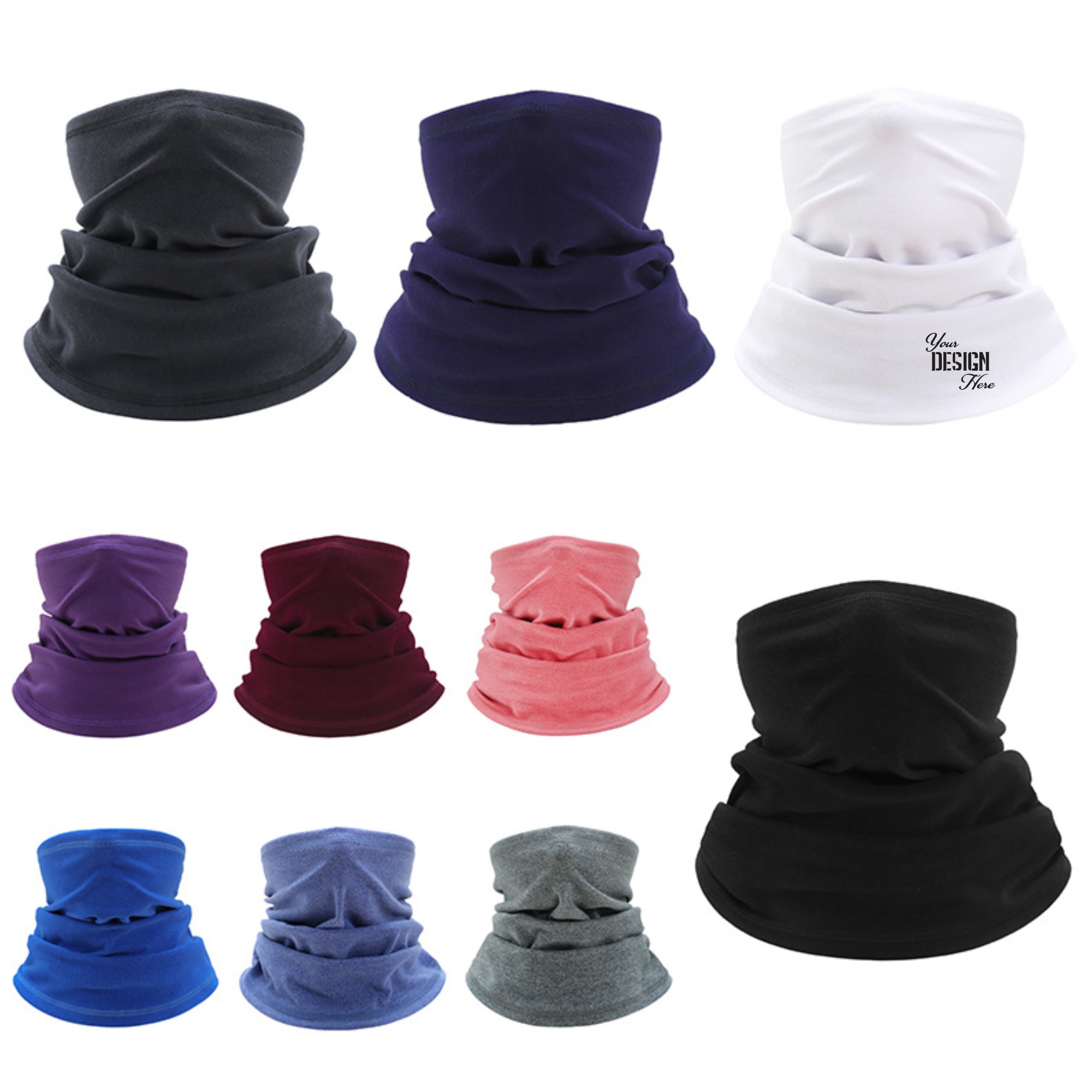 Winter Neck Gaiter Warmer Windproof Face Cover Fleece Mask 2