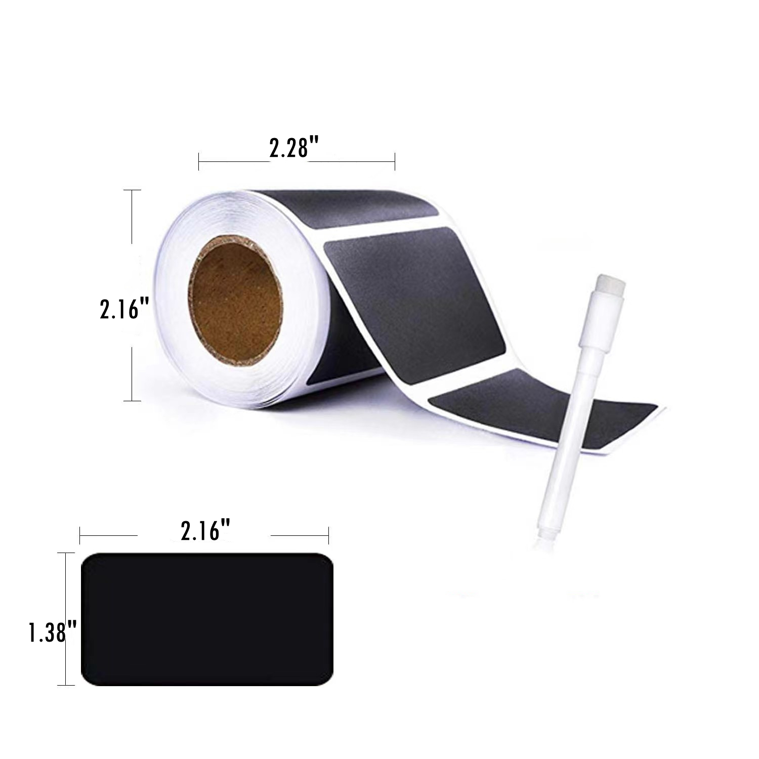Rectangular Black Sticker Roll 1