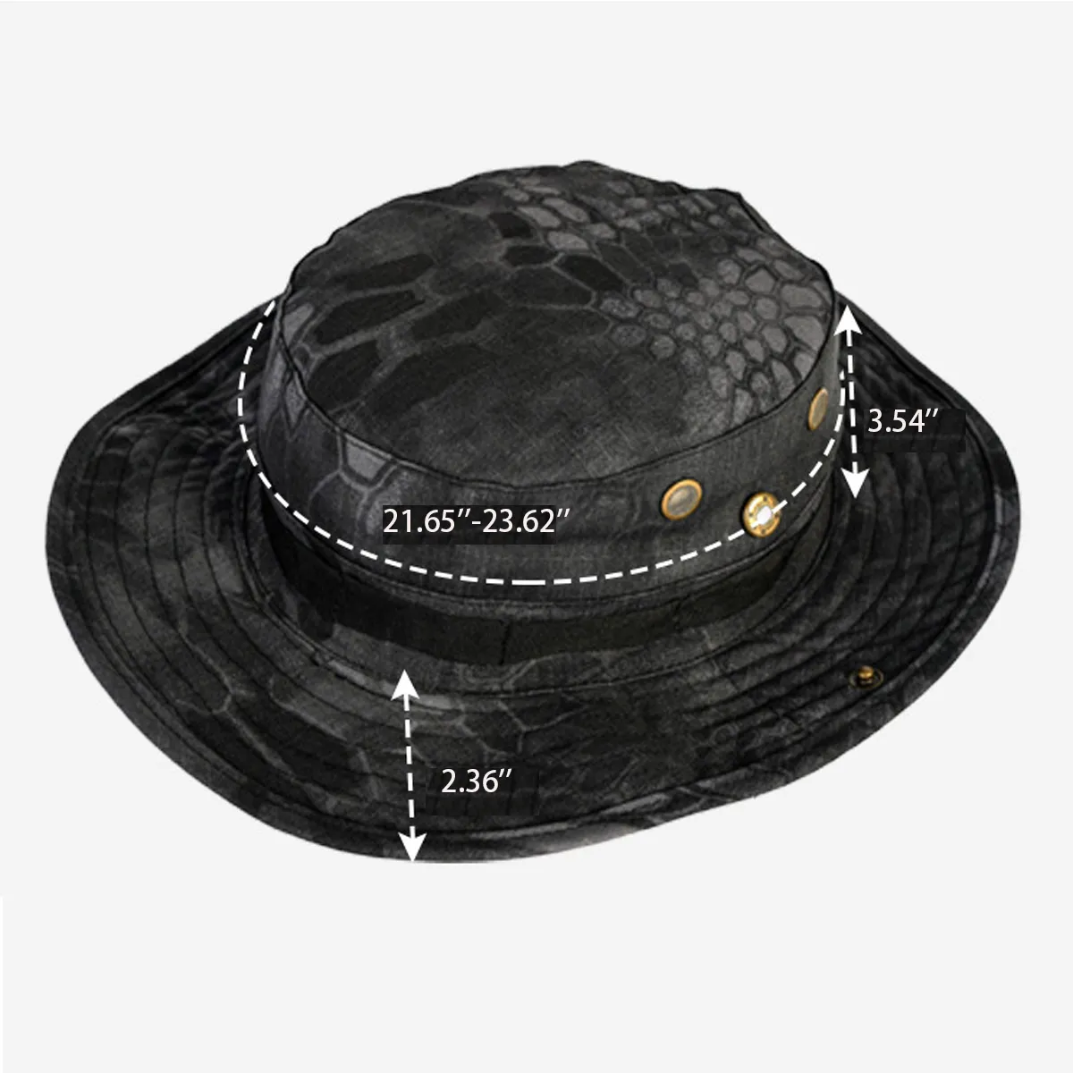 Summer Camo Outdoor Fishing Sun Hat with Adjustable Strap 5