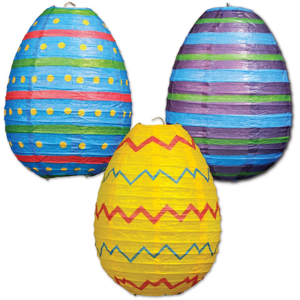 Easter Egg Paper Lanterns - 10" 2
