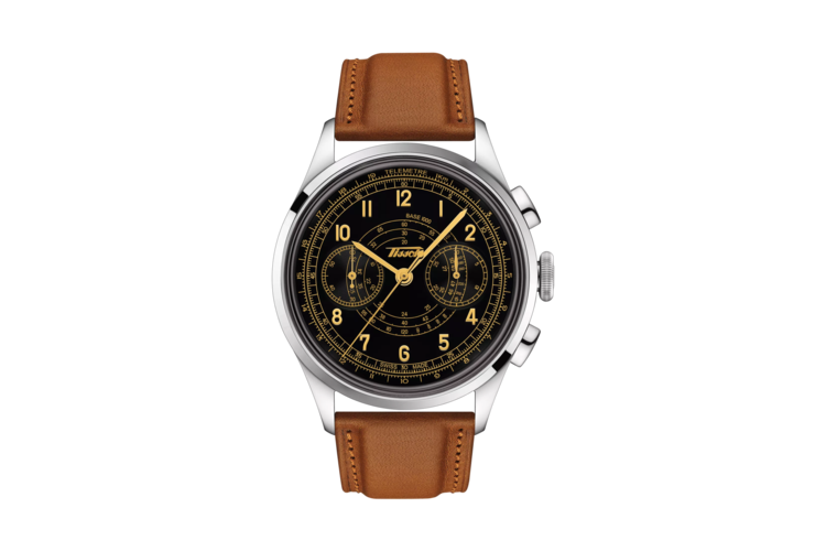 Tissot Telemeter 1938 Light Brown Leather Watch 3