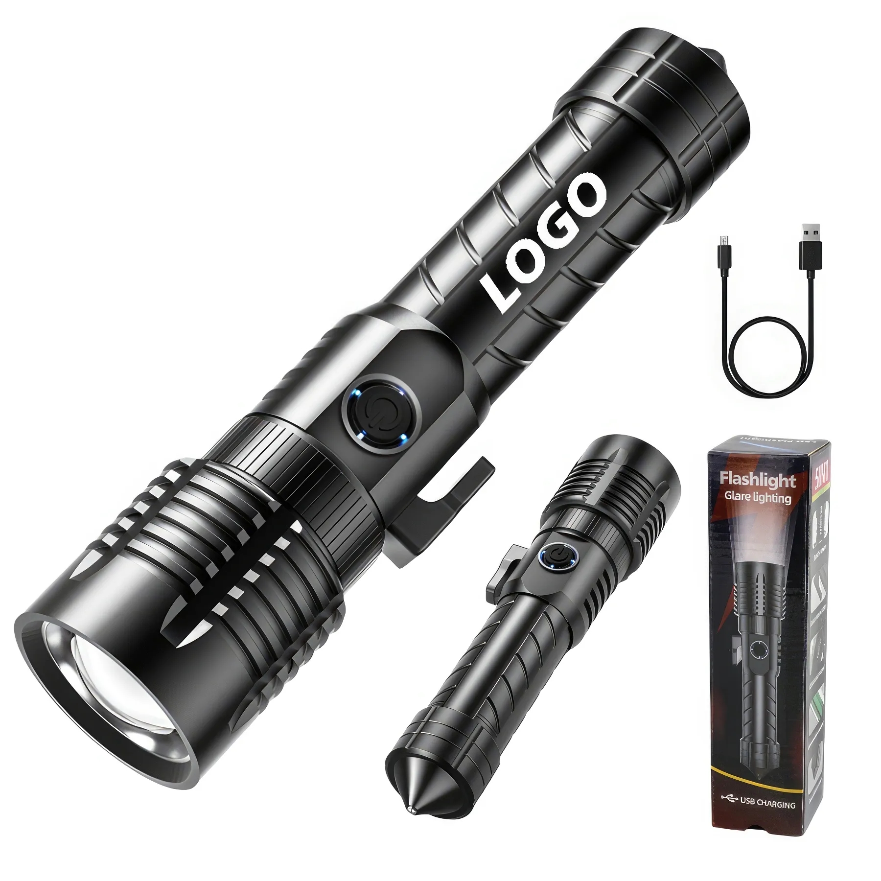 Custom Rechargeable Zoomable Flashlights 5