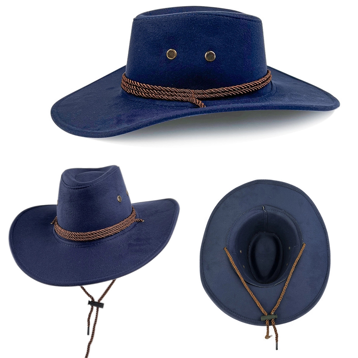 Felt Leather Suede Travel Cowboy Hat 11