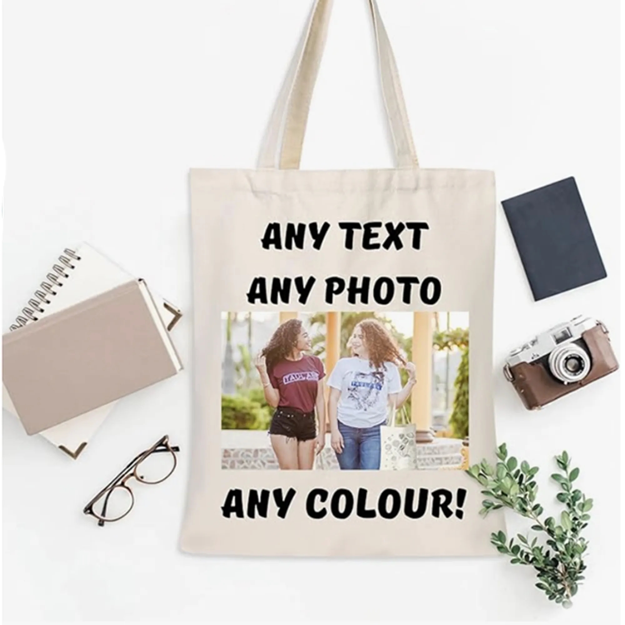 8oz Reusable Canvas Cotton Grocery Shopping Tote Bag 16"x15" 2