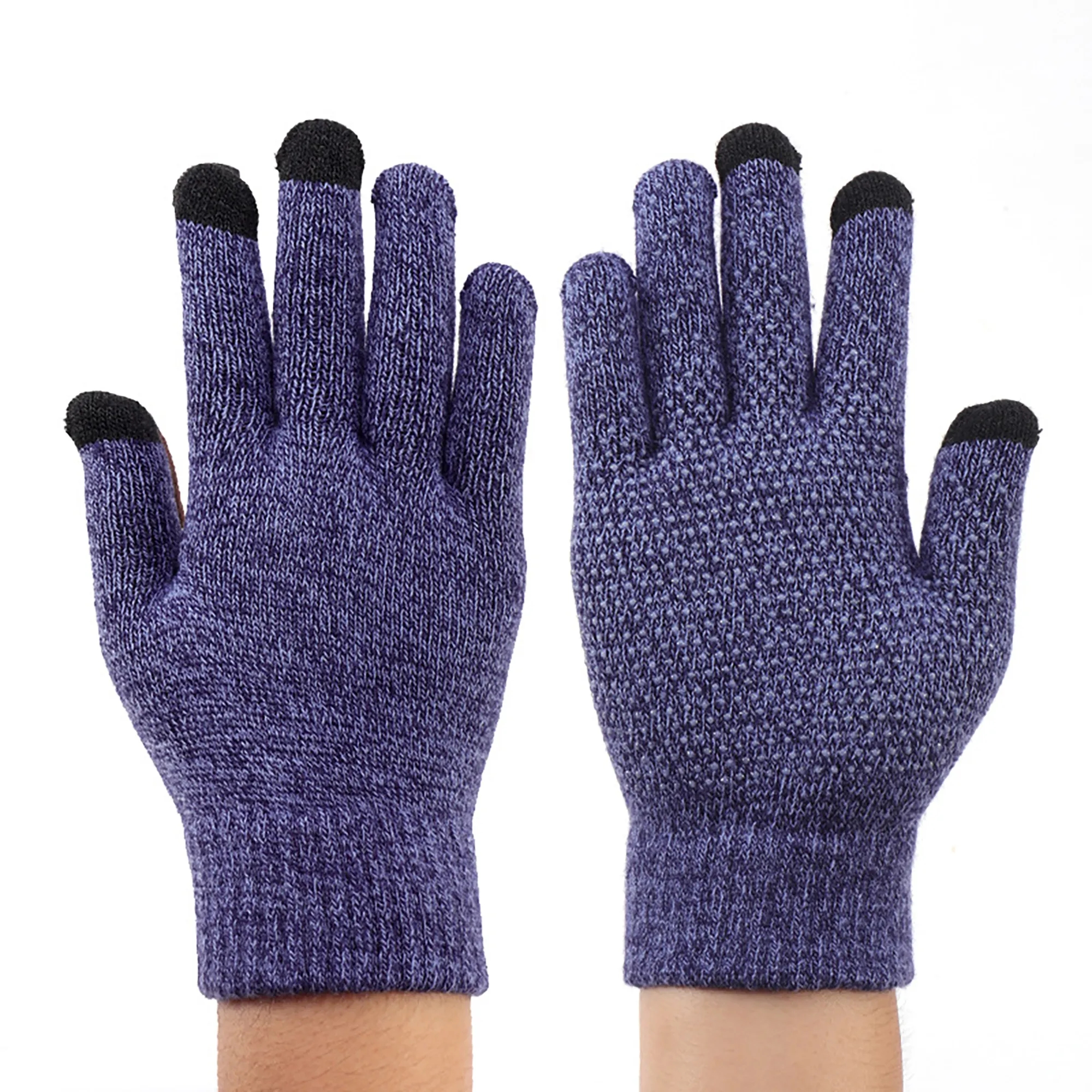 Adult Autumn and Winter Plush Wool Warm Non-slip Gloves 5
