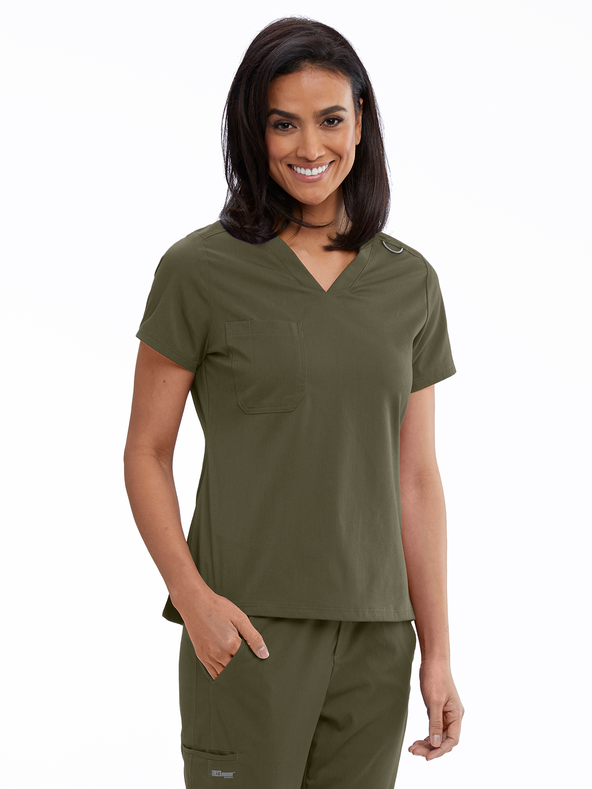 Grey's Anatomy Spandex Stretch - Women's One-Pocket Bree Tuck-In Scrub Top 30