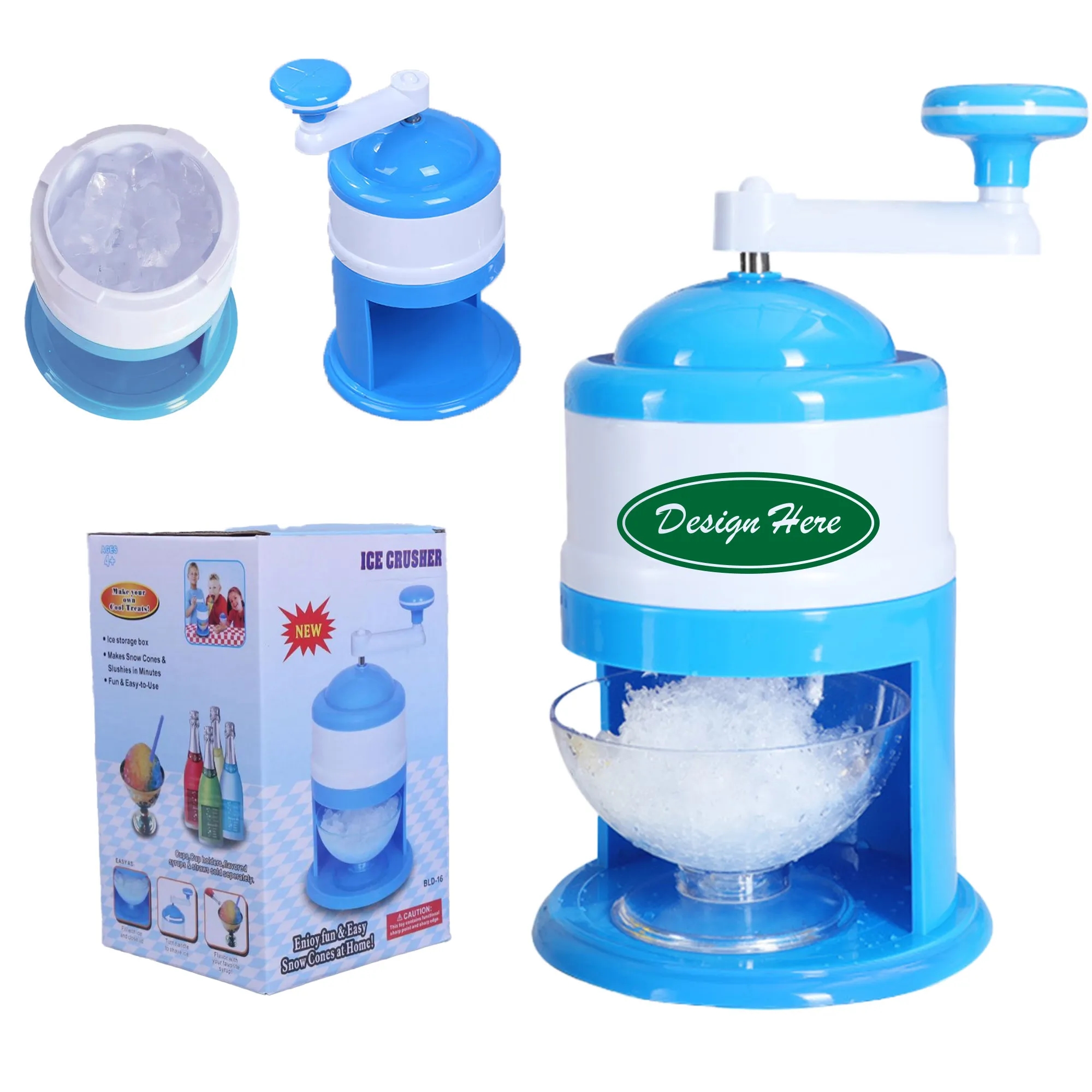 MOQ24. Customizable Hand Crank Shaved Ice Shaver 2