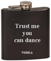 Laser Engraved Matte Black Stainless Steel Flask 2