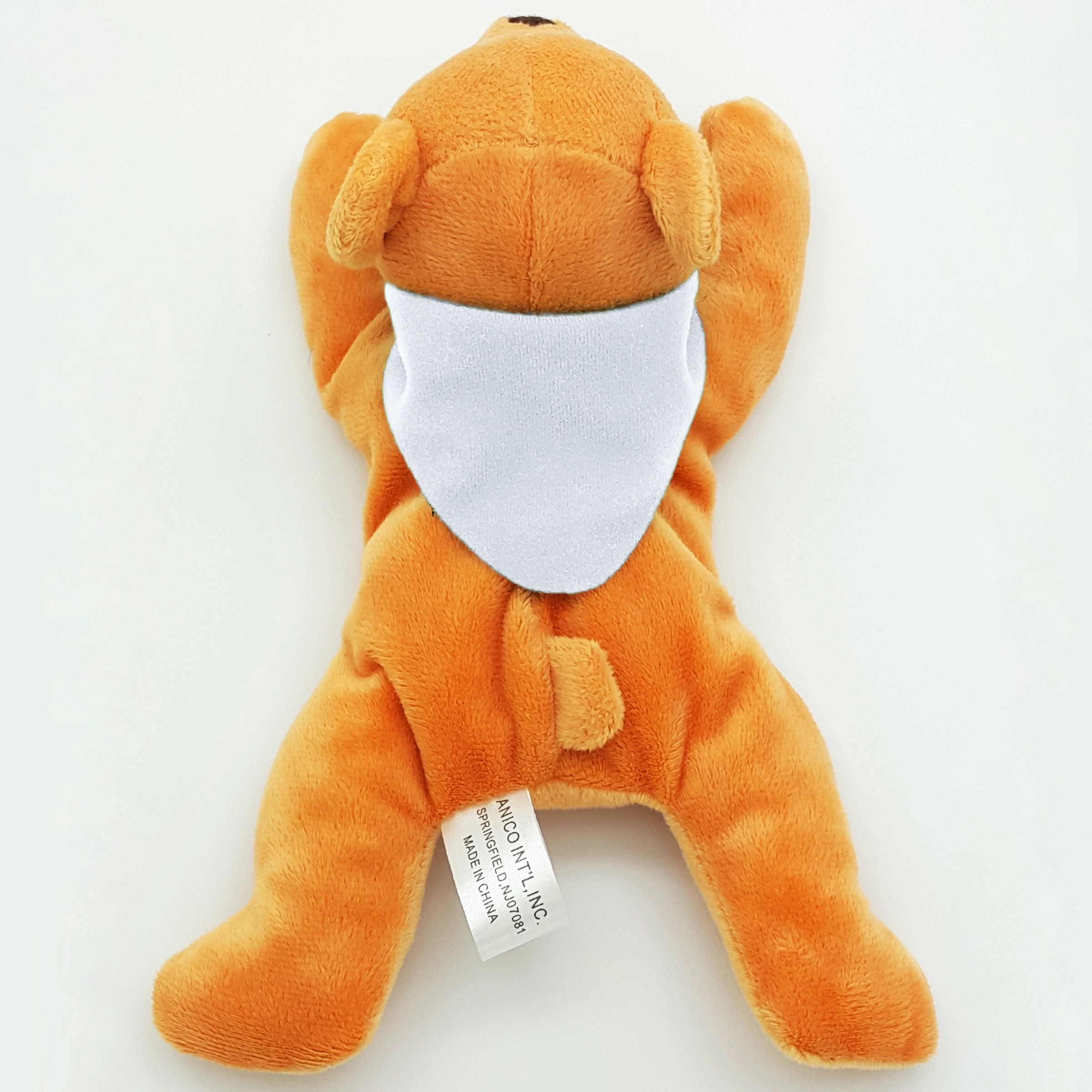 8" Laying Down Beanie Light Brown Bear 16