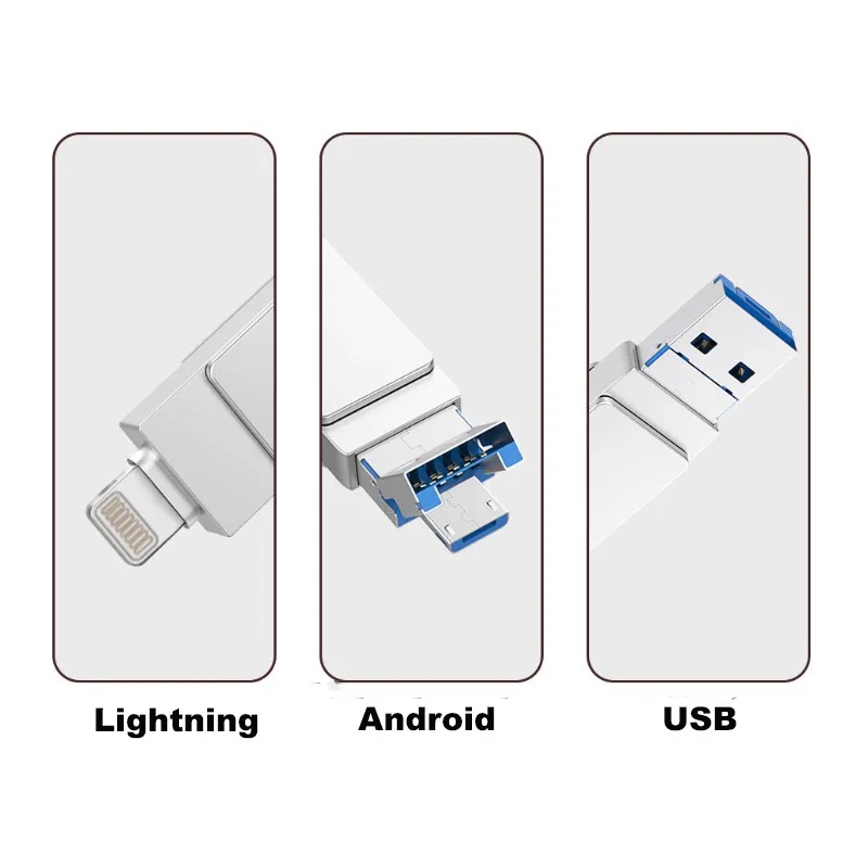 Mobile Phone Universal Metal USB Flash Drive 8GB 4