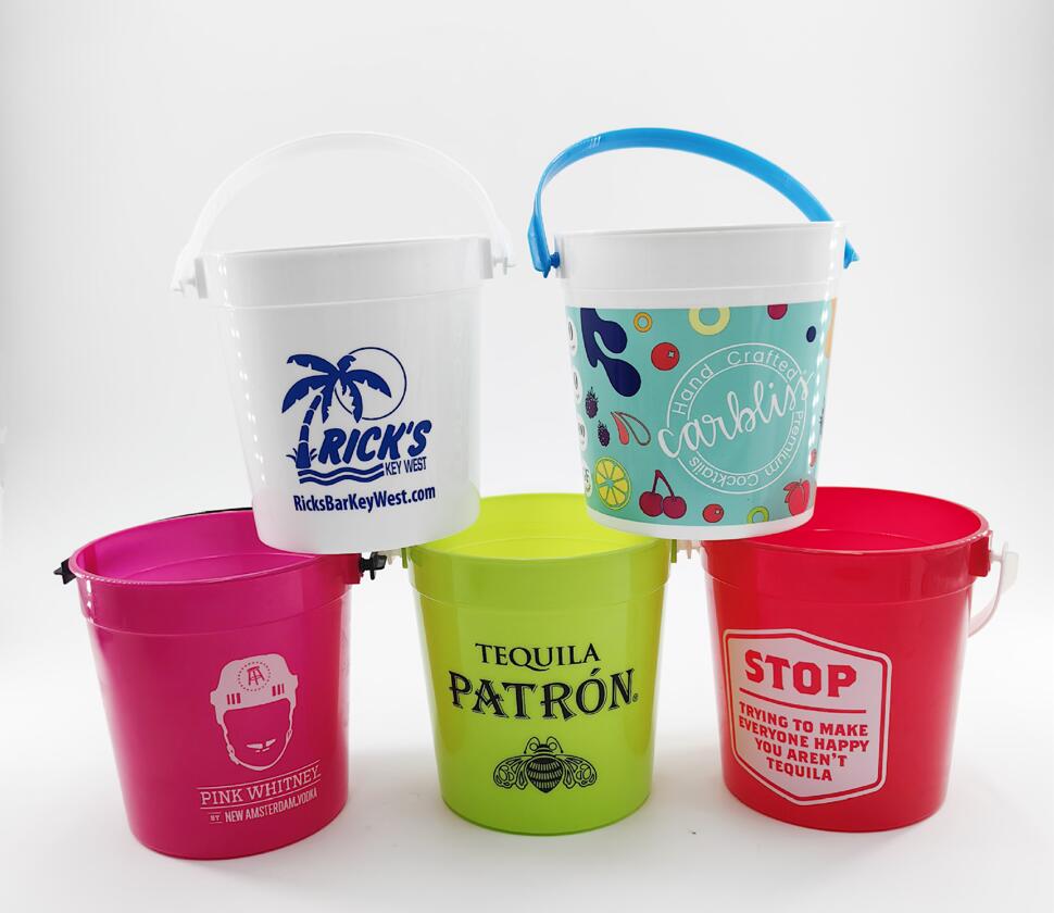 Multi-Purpose Drinks Bucket with Handle Rum Plastic Bucket 5