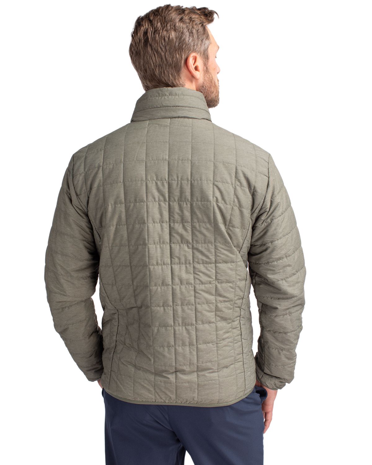 Cutter & Buck Rainier Recycled Insulated Puffer Mens Full Zip Jacket 60