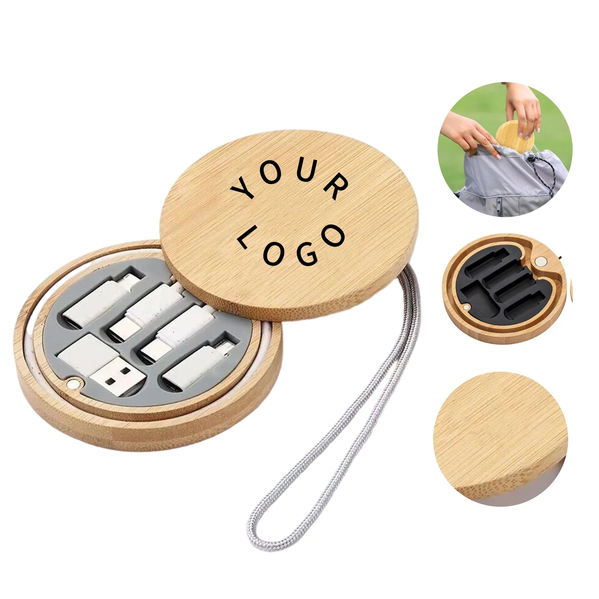 Bamboo Multi USB Charging Cable Kit 3