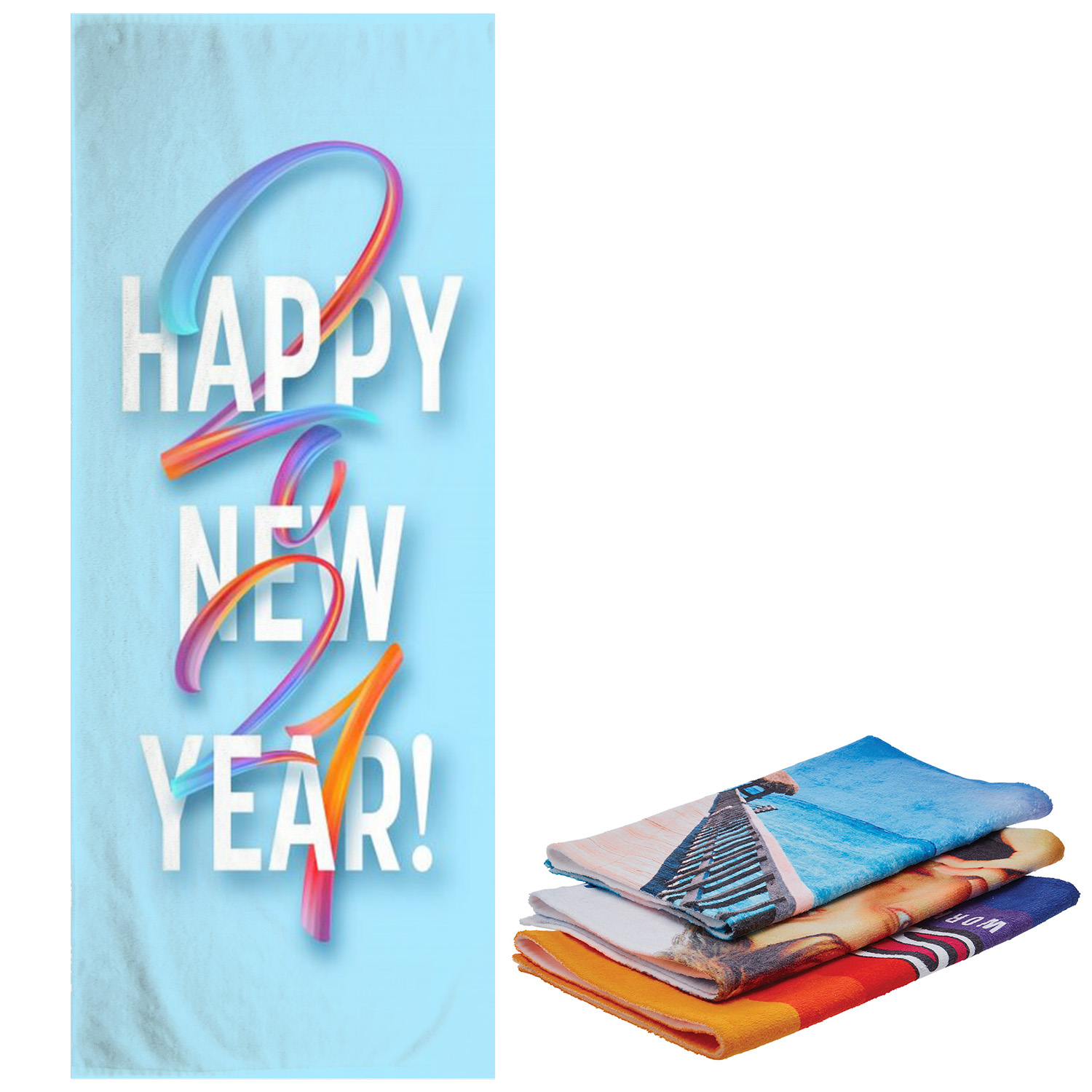 30″ X 60″ Sublimated Silk Touch Velour Beach Towel 2