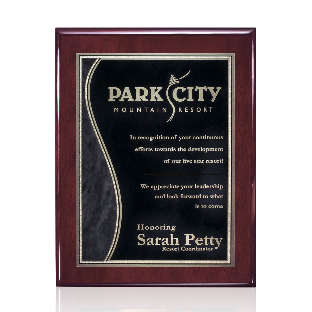 Oakleigh/Nobleton Plaque - Rosewood Finish 4