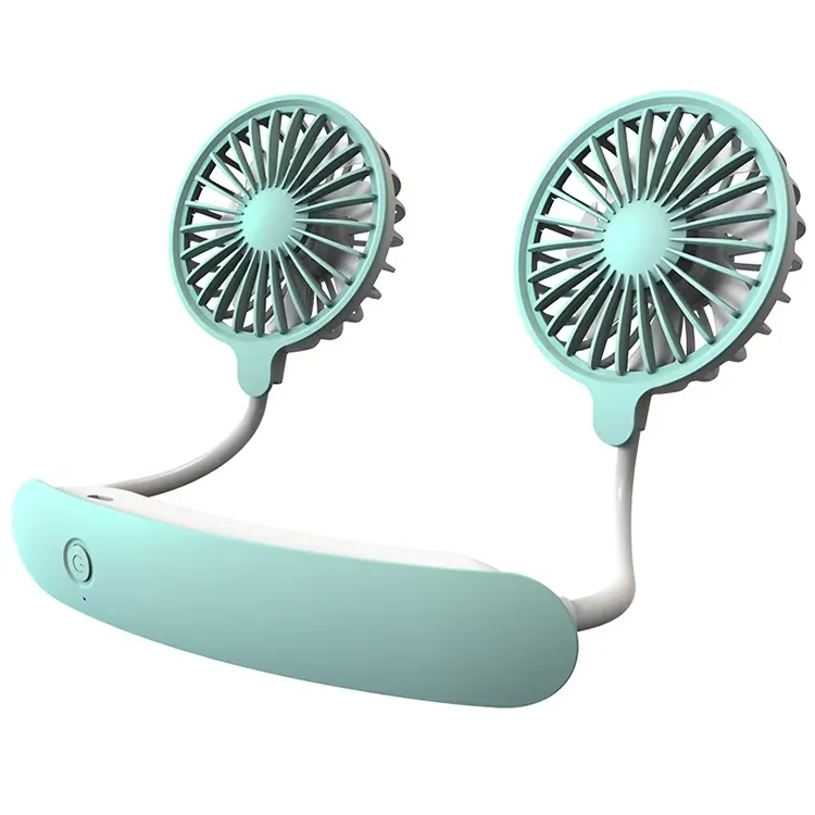 Silent portable lights with long battery life neck fan 7