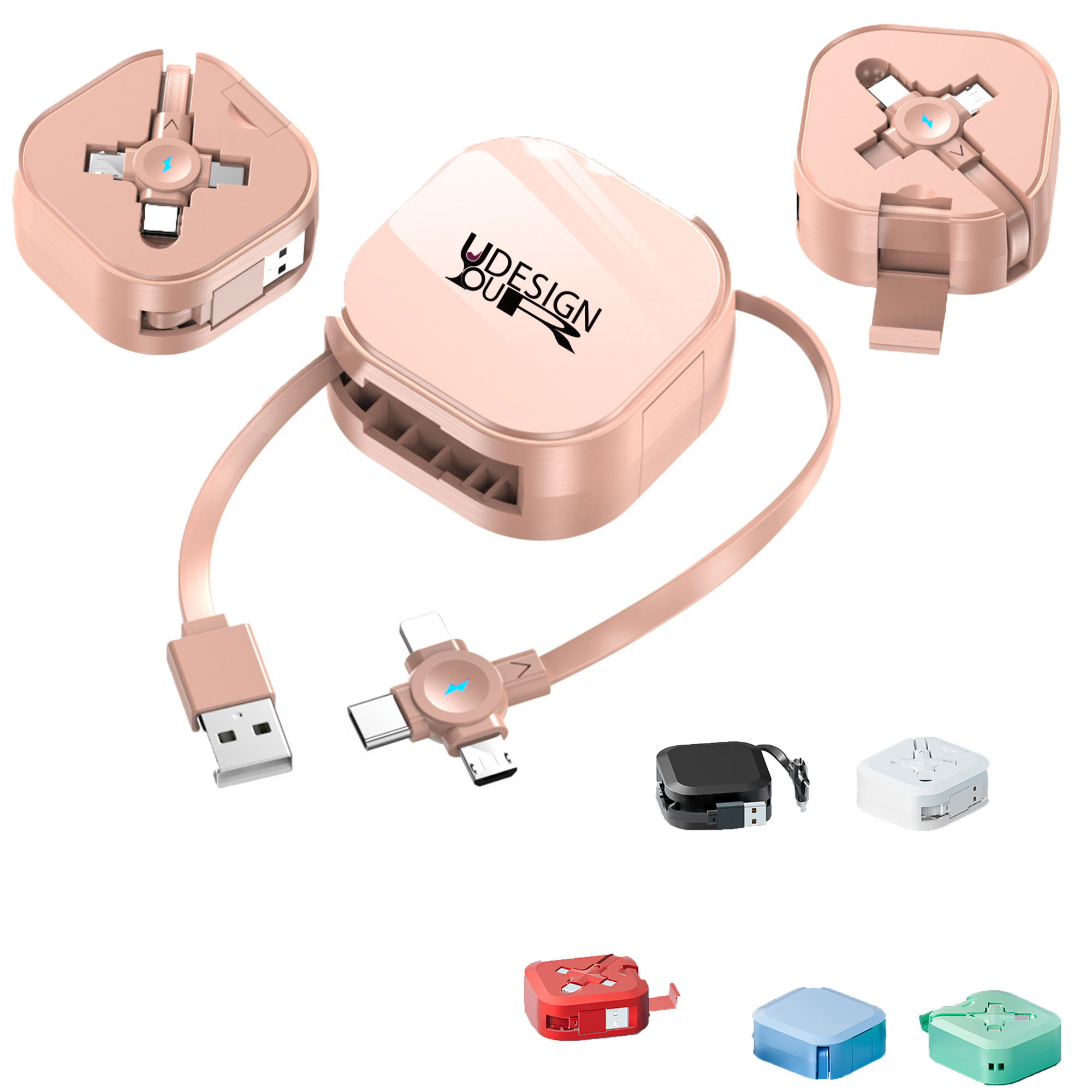 Collapsible Multi-Port Charging Cable With Holder 2