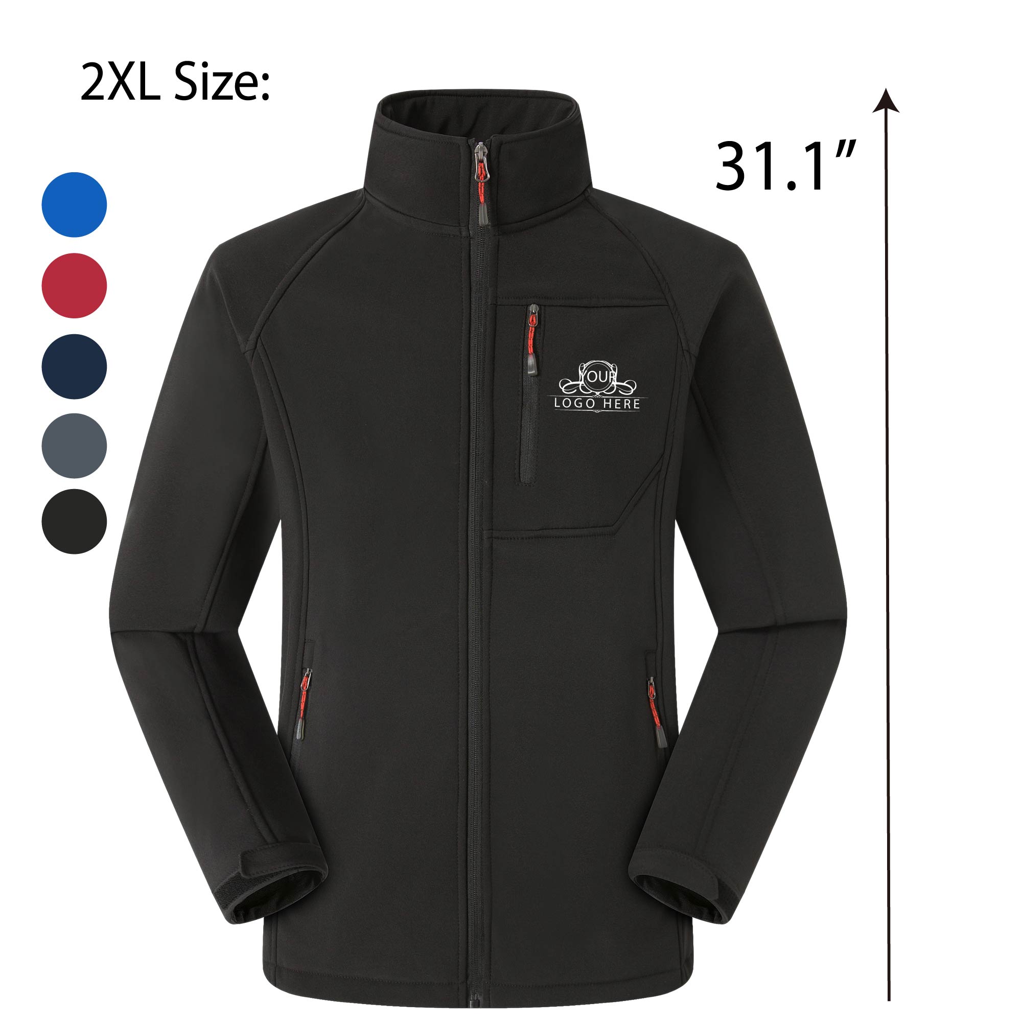 Athletic Mens Lightweight Winter Warm Soft Shell Jacket 3