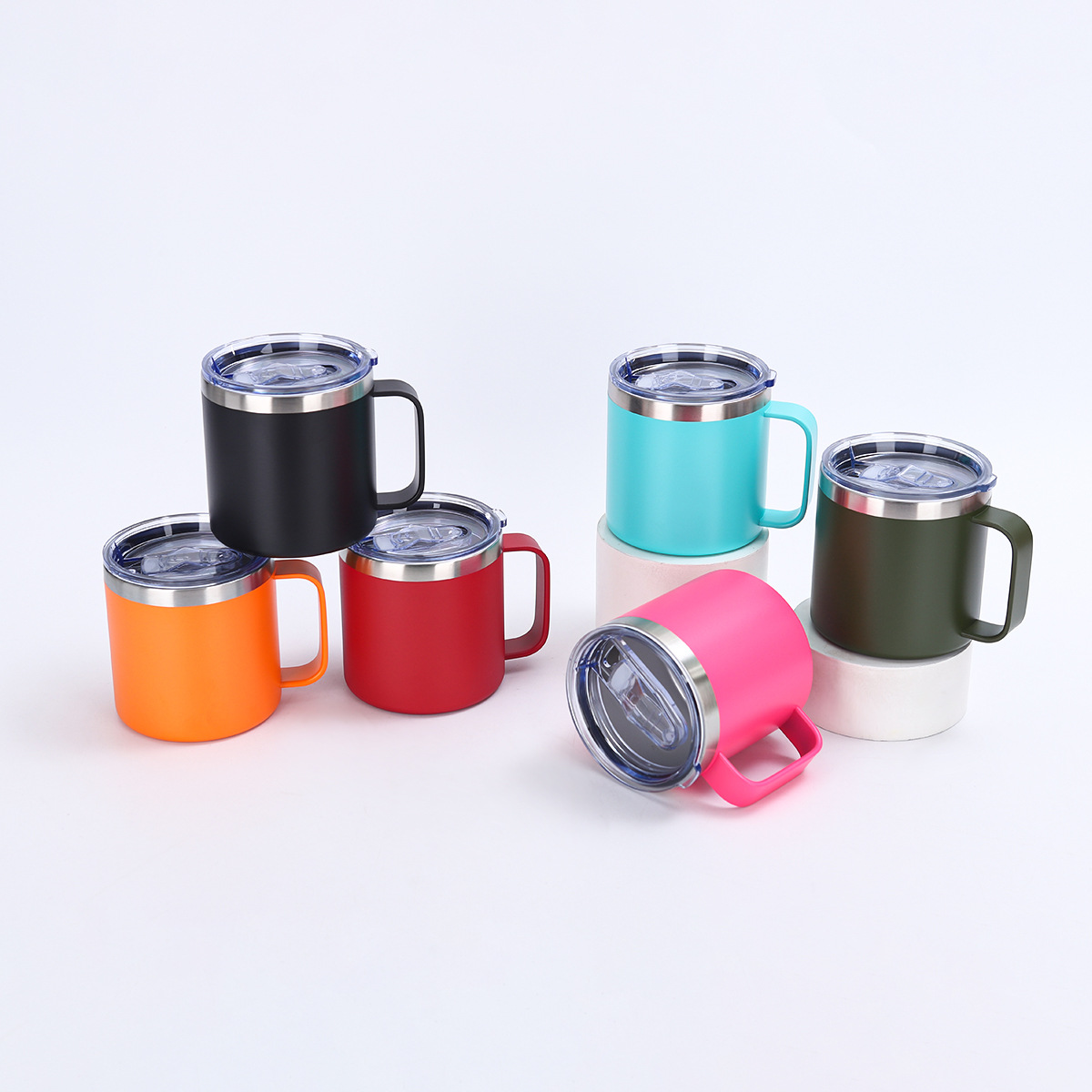 Custom 12oz Stackable Coffee Mug with Handle 1