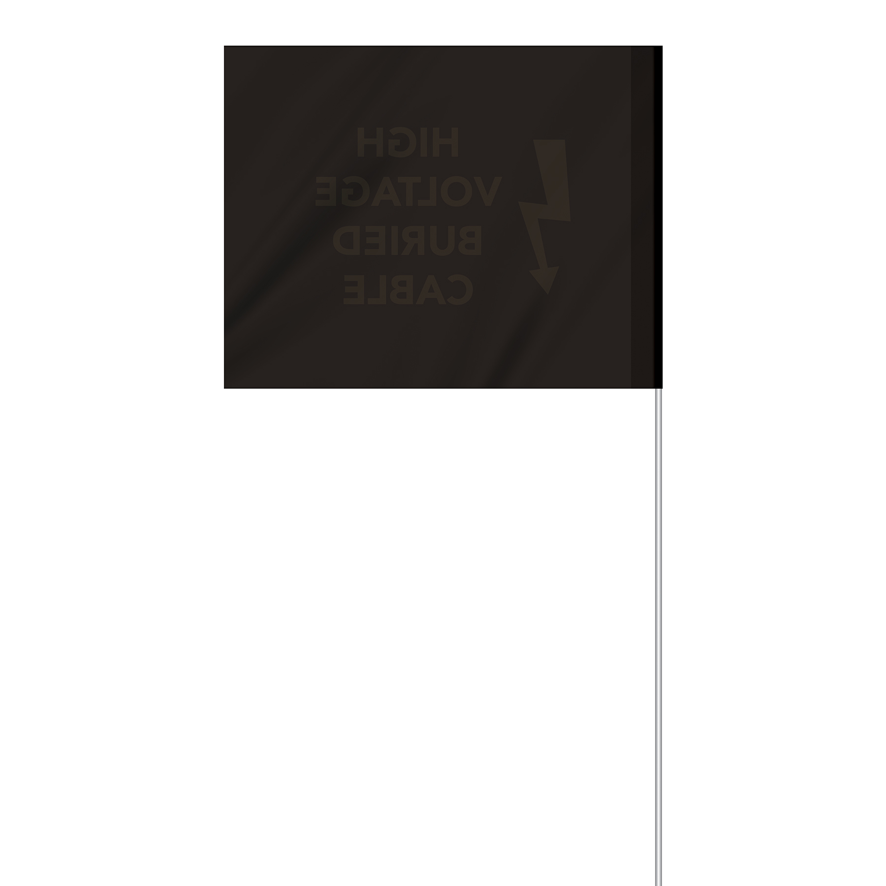 1-Color 4" x 5" Custom Vinyl Marking Flag w/ 24" Plastic Staff 26