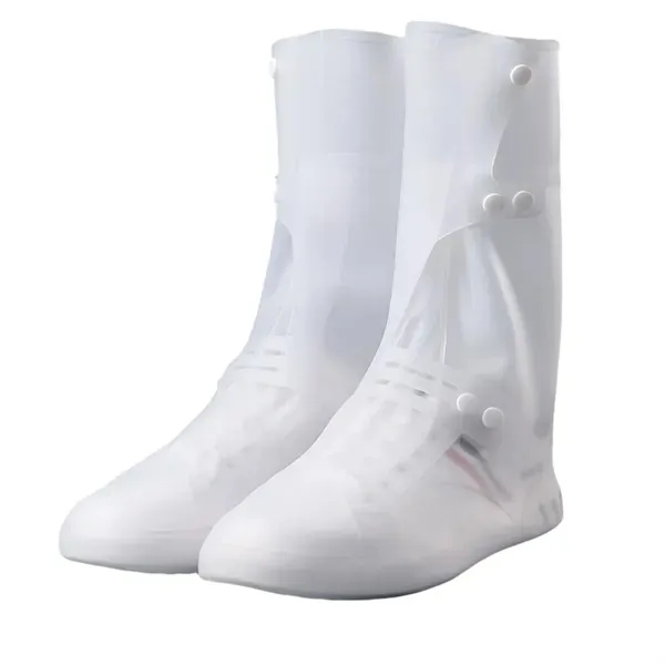 High-Cut Waterproof Shoe Covers with Triple Buckle Design 9