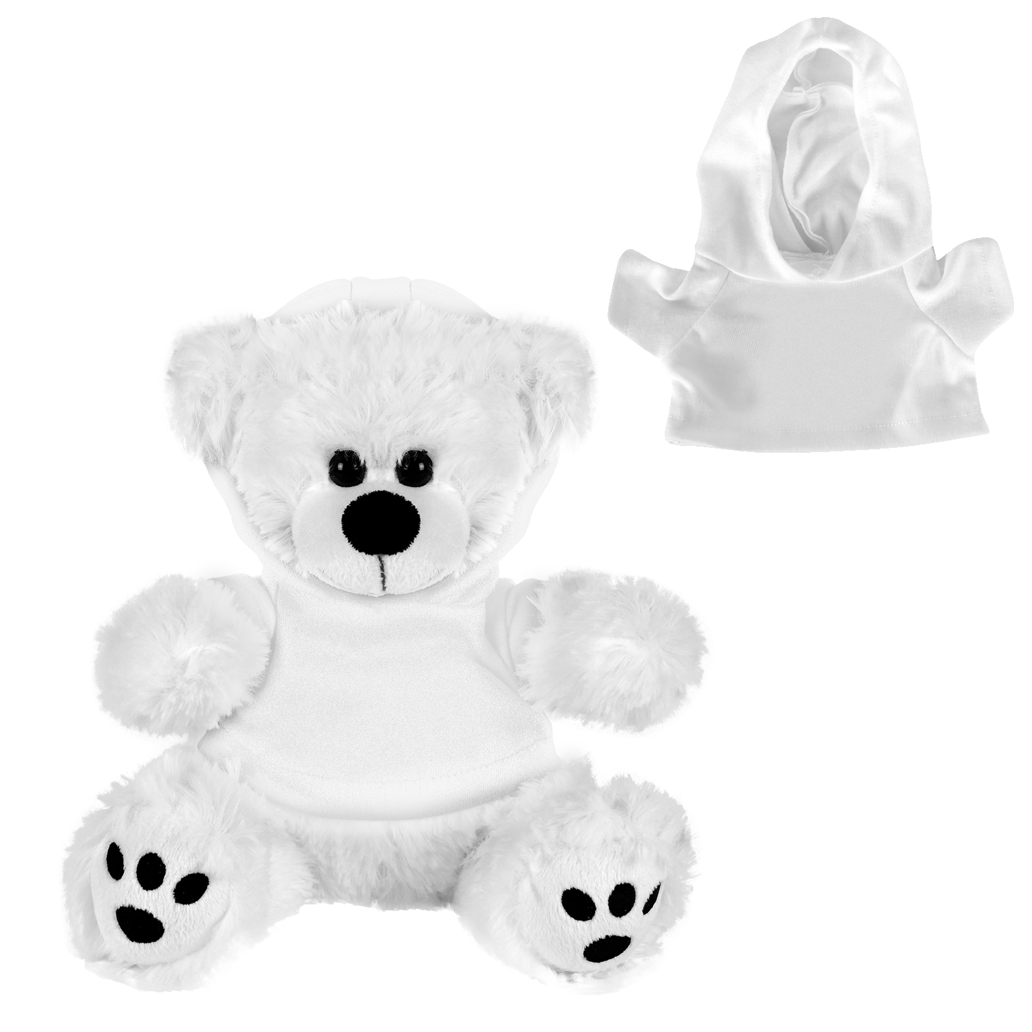 Plush Bear w/ Embroidered Paws and Hoodie 25