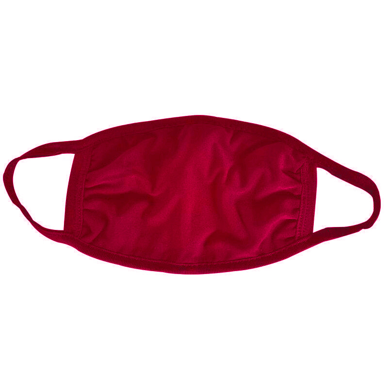 Maroon Cotton Face Mask 3