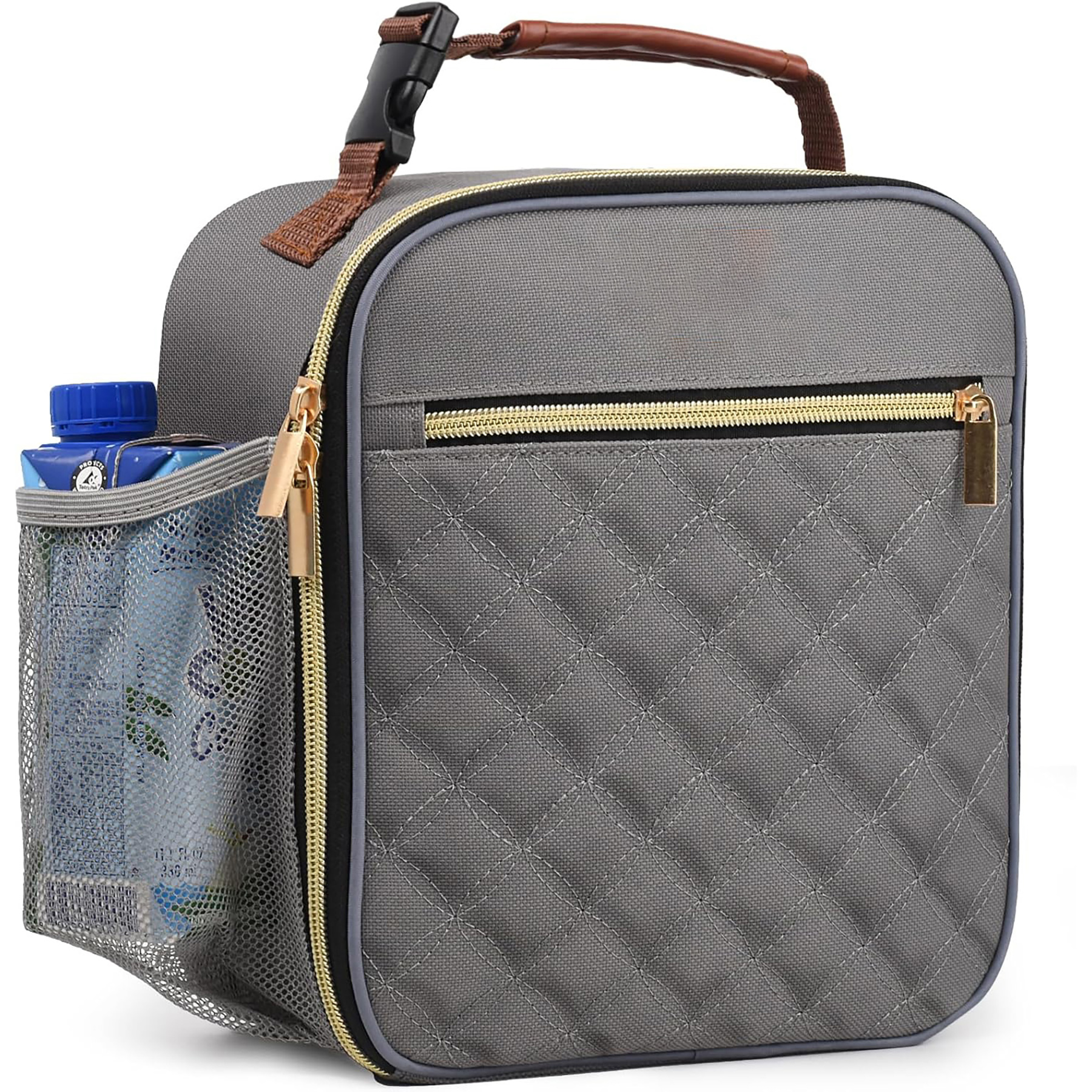 Insulated Lunch Bag with Bottle Holder 4