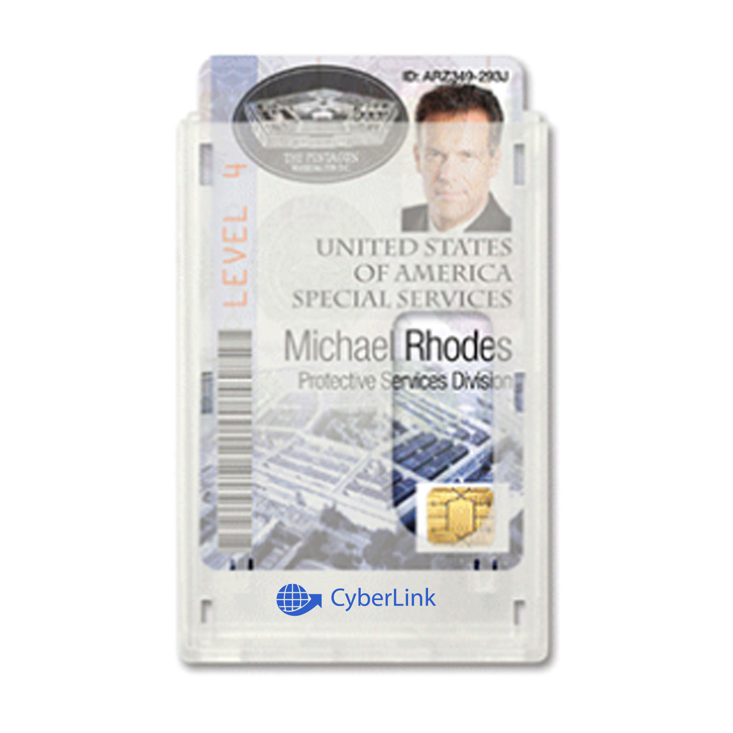 2.15" W x 3.38" H - Vertical Rigid Two-Card Holder (1 Color Imprint) 1