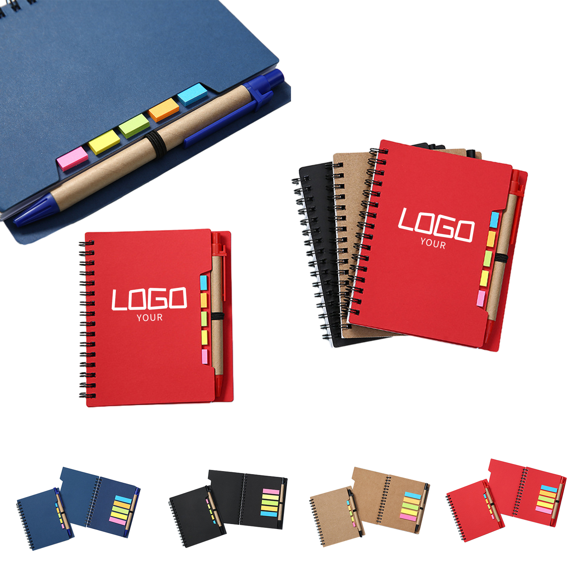 Kraft Paper Combination Memo Pad With Pen 2