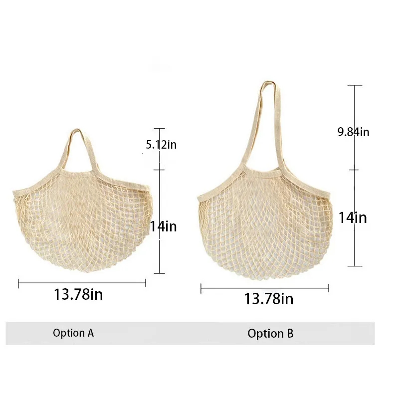 Ecology Reusable Cotton Mesh Grocery Bags, custom tote bag with logo imprint 2