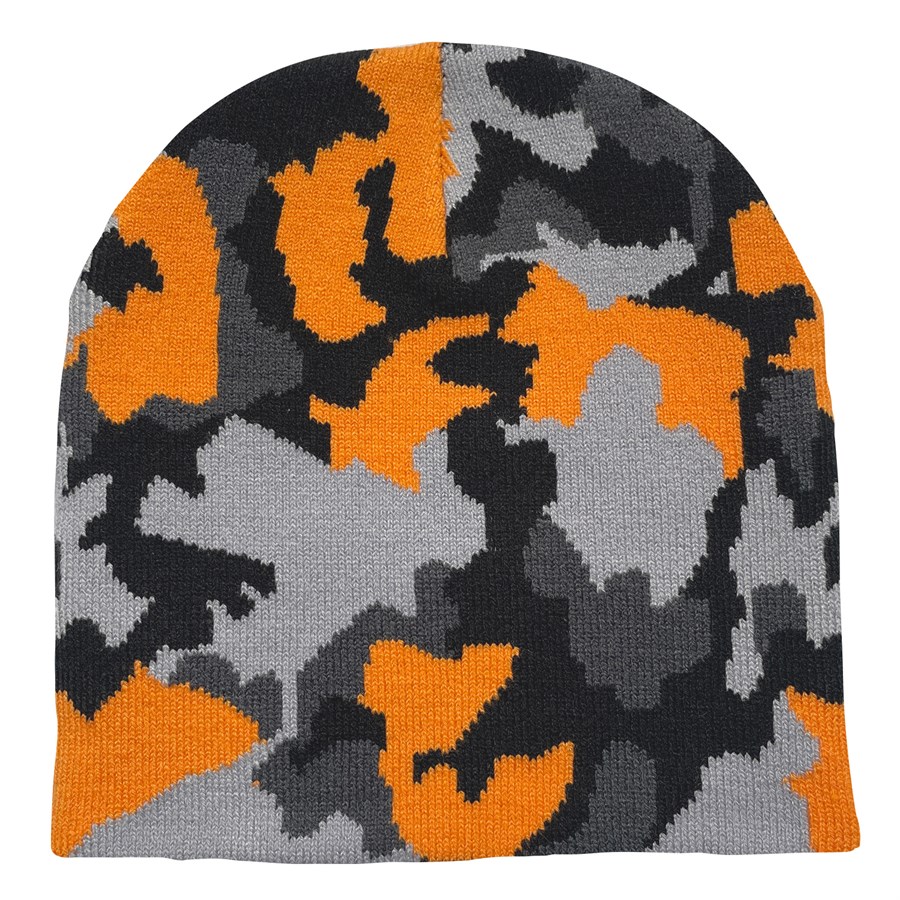 Camo Pattern Stretch Beanie with Custom Logo 12