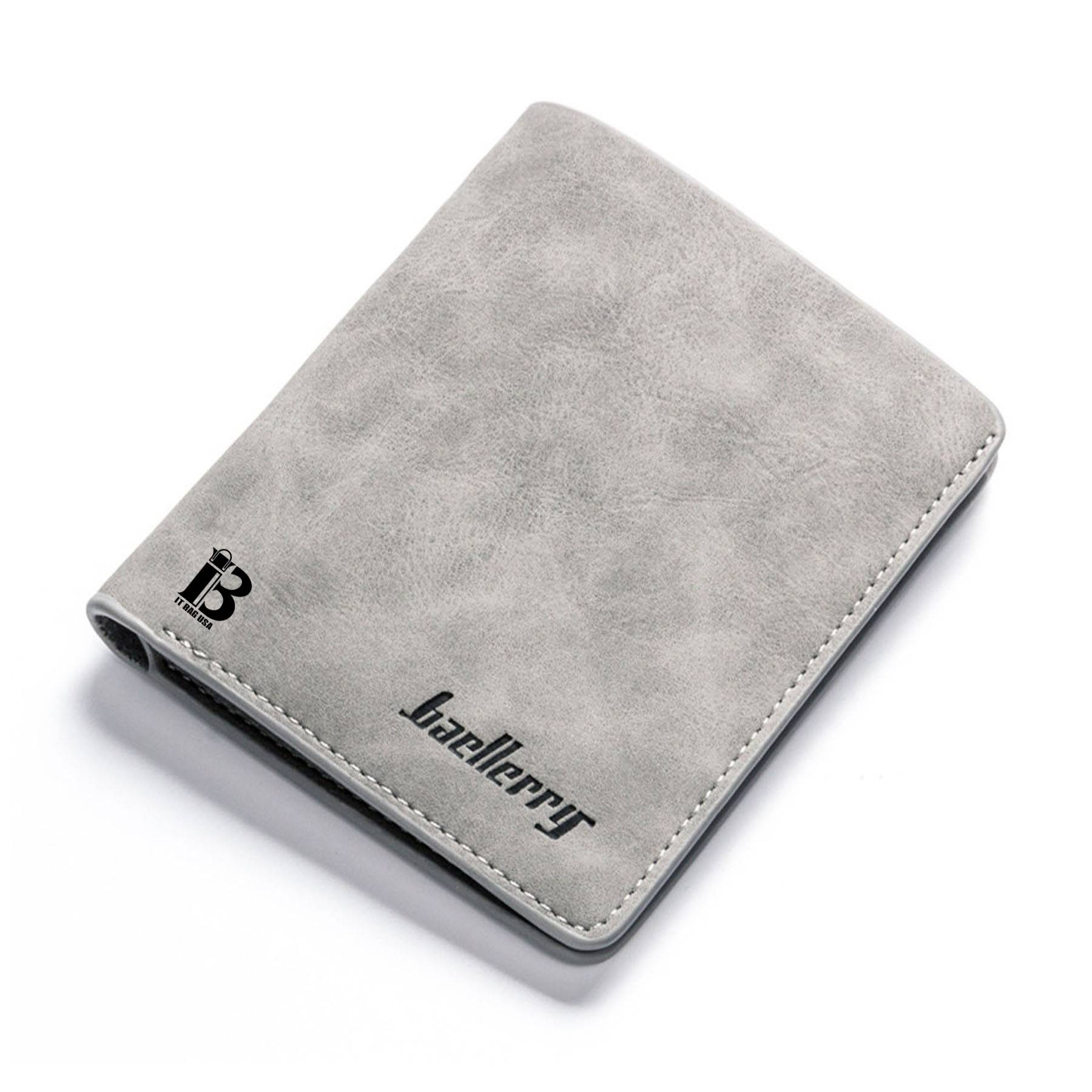 PU Leather Mens Slim Wallet with Money Clip 3