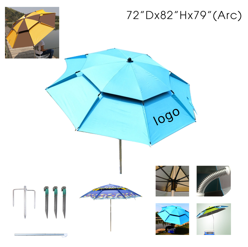 Double-layer Silver Plastic Universal Umbrella 2