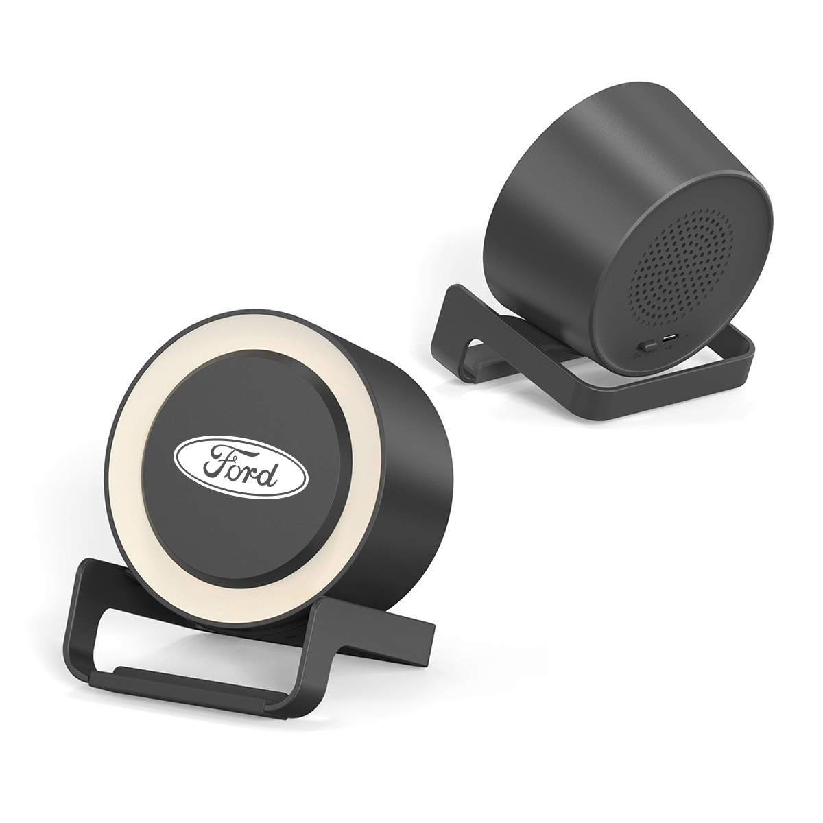 EchoPower Bluetooth Speaker with 15W Wireless Charger, Phone Stand & Optional Night Light 2