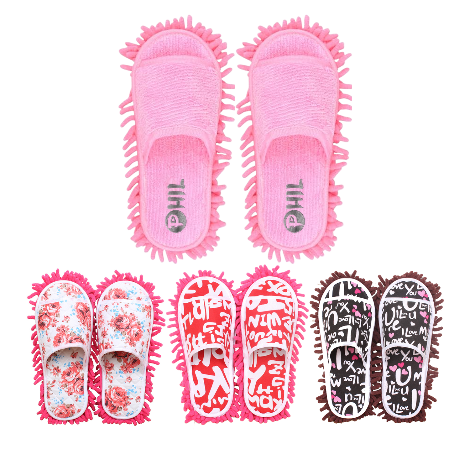 Removable, washable and mopping slippers
